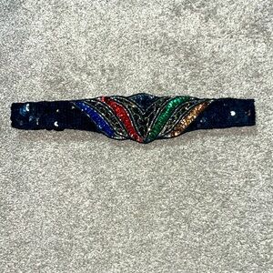 Sequin Belt Black Blue Red Green Yellow